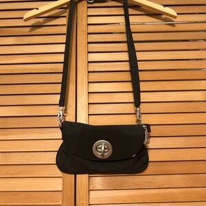 Baggallini Black Crossbody Bag with Silver Hardware